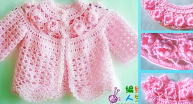 Beautiful crochet jacket for a girl / Step-by-step tutorial course
